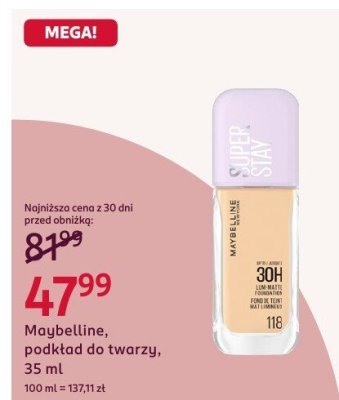 Podkład do twarzy, 35 ml promocja w Rossmann