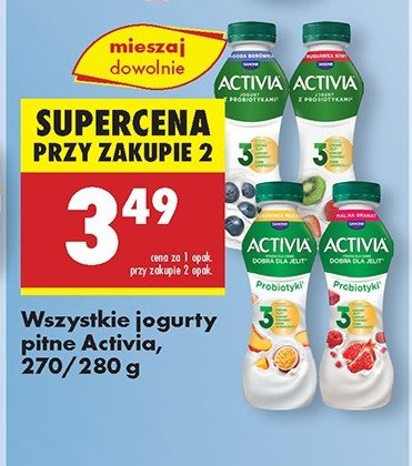 Jogurt malina granat Danone activia promocja w Biedronka