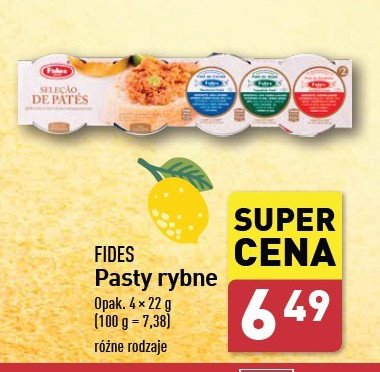 Pasty rybne sardynka + makrela + tuńczyk Fides promocja