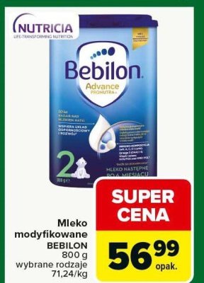 Mleko modyfikowane BEBILON 2+ 800 g wybrane rodzaje promocja w Carrefour Market