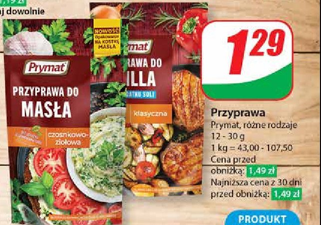 Przyprawa do grilla bez dodatku soli klasyczna Prymat promocja