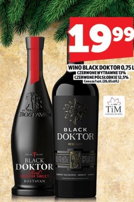 Wino Black Doktor 0,75l czerwone półsłodkie 12,5% promocja w TOPAZ