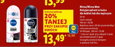 Antyperspirant w kulce dla kobiet lub dla mężczyzn Nivea/Nivea Men, 50 ml, różne rodzaje promocja w Lidl