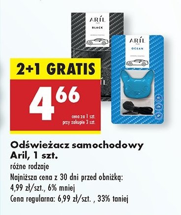 Odświeżacz samochodowy black Aril promocja