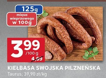 Kiełbasa swojska pilzneńska Taurus 100g promocja w Stokrotka