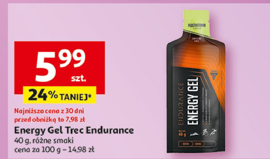 Żel energetyczny orange Trec endurance promocja w Auchan