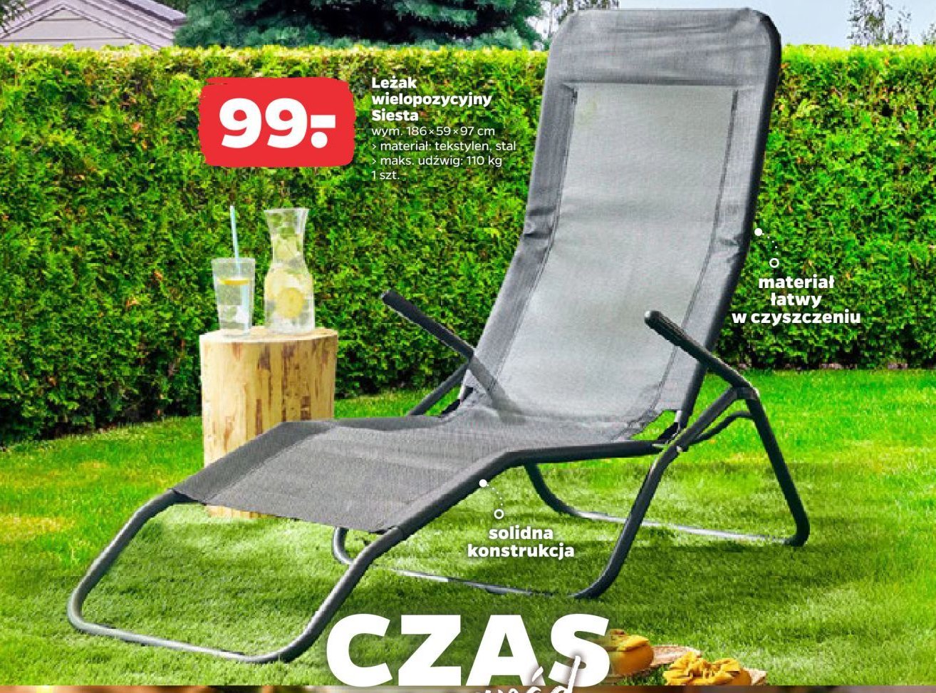 Leżak siesta promocja