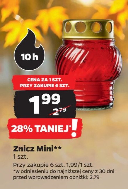 Znicz mini 10 h czerwony promocja