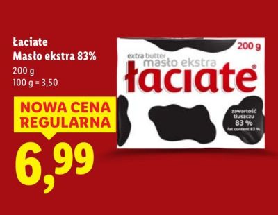 Masło ekstra 83%  promocja w Lidl