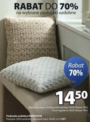 Poduszka ozdobna KUNGSSPIR promocja w Jysk