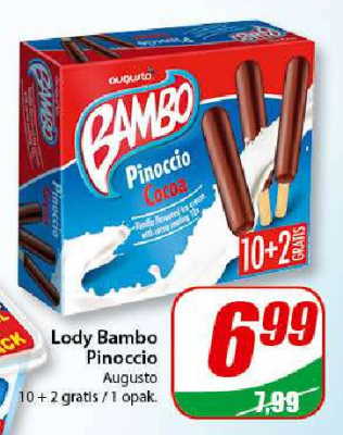 Lody bambo pinoccio Augusto bambo promocja