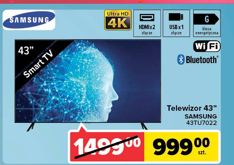 Telewizor 43" ue43tu7022 Samsung promocja
