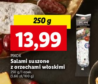 Salami suszone z orzechami włoskimi Pikok promocja