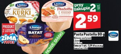 Pasta Pastella 80 g Lisner promocja w TOPAZ
