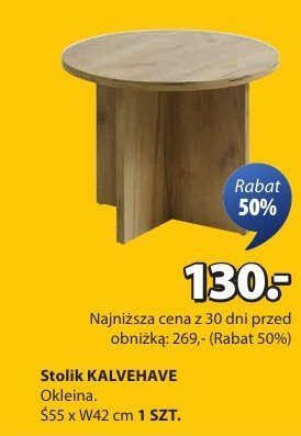 Stolik KALVEHAVE Ø55 x W42 cm promocja w Jysk