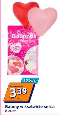 Balony w kształcie serca Ø 26 cm promocja w Action