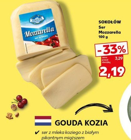 Ser mozzarella Sokołów promocja w Kaufland