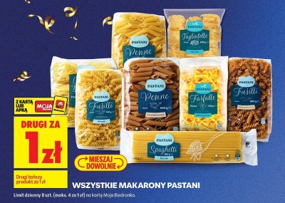 Makaron wszystkie rodzaje promocja w Biedronka