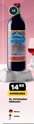 Wino St. Christopher Glühwein słodkie 1l promocja w Netto
