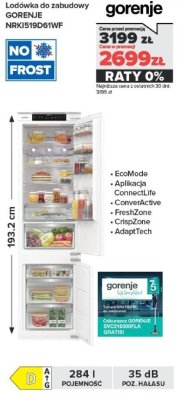 Lodówka do zabudowy NRK1519D61WF promocja w NEONET