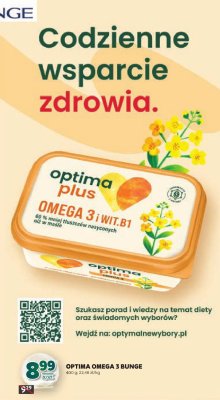Margaryna Optima Plus Omega 3 i Wit. B1 promocja w Stokrotka