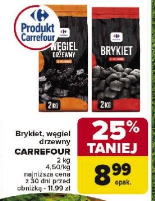 Brykiety z węgla drzewnego Carrefour promocja