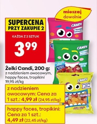 Żelki Candi z nadzieniem owocowym promocja w Biedronka