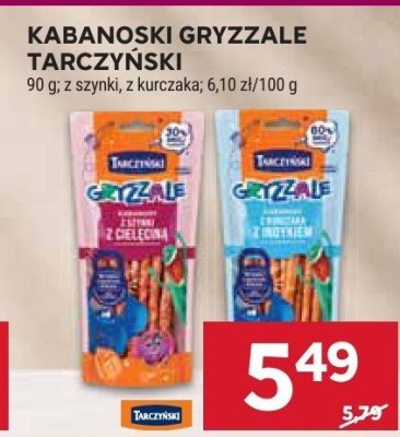 Kabanosy Gryzzale Tarczyński z kurczaka promocja w Stokrotka