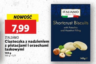 Ciasteczka z pistacjami i orzechami laskowymi Italiamo promocja