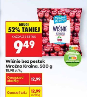 Wiśnie bez pestek mrożone 500 g promocja w Biedronka