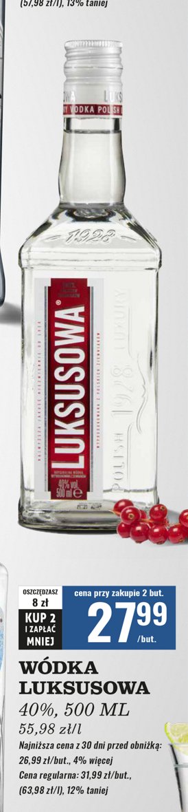 Wódka Luksusowa polish vodka promocja