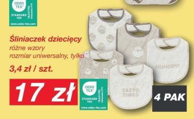 Śliniacze dziecięce różne wzory rozmiar uniwersalny promocja w KiK