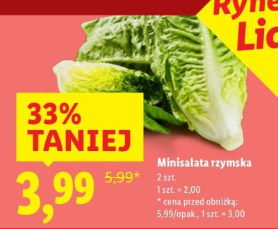 Sałata Minisałata rzymska promocja w Lidl