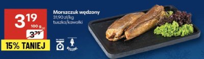 Morszczuk wędzony tuszka/kawałki promocja w Delikatesy Centrum