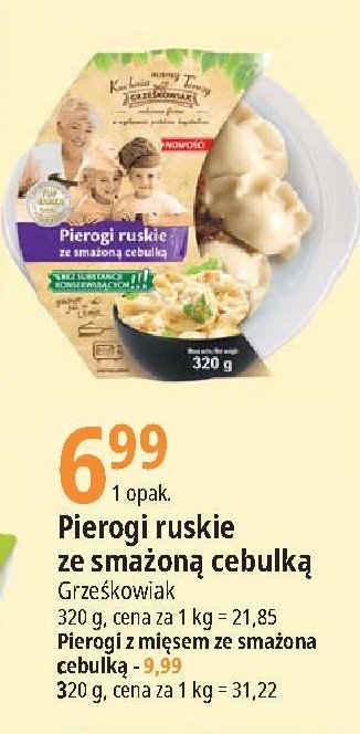 Pierogi z mięsem ze smażoną cebulką Grześkowiak promocja