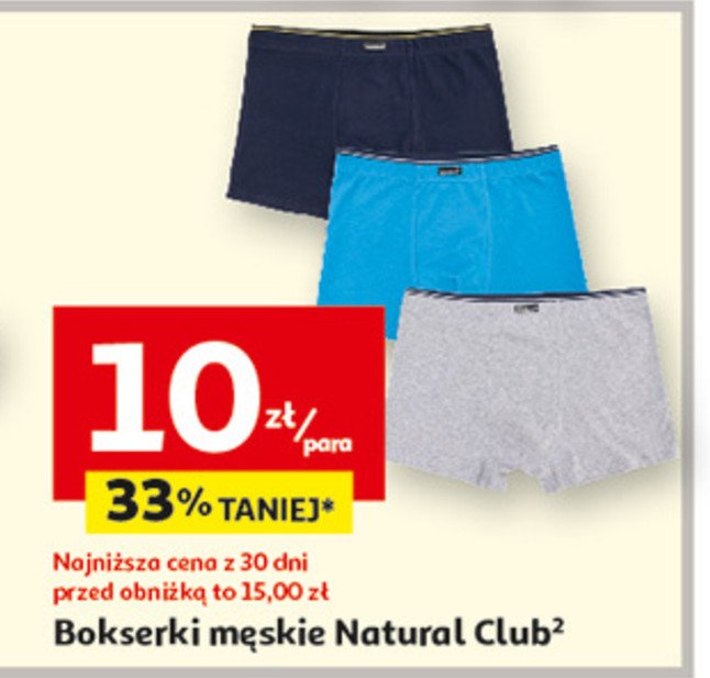 Bokserki męskie NATURAL CLUB promocja w Auchan