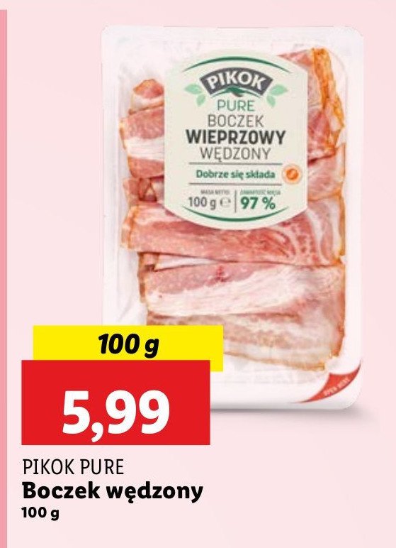 Boczek wieprzowy wędzony Pikok promocja w Lidl