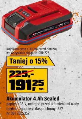 Akumulator 4 Ah Sealed Einhell promocja w OBI