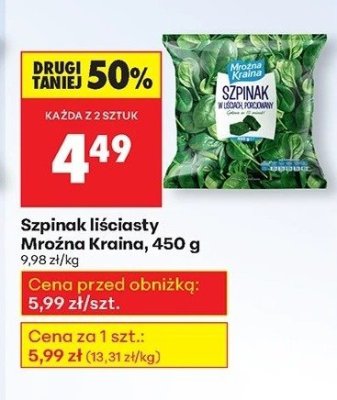 Szpinak promocja w Biedronka