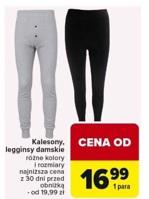 Kalesony, legginsy damskie różne kolory i rozmiary promocja w Carrefour