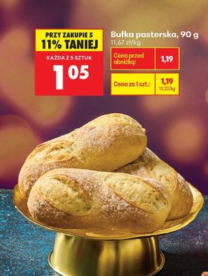 Bułka pasterska, 90 g promocja w Biedronka