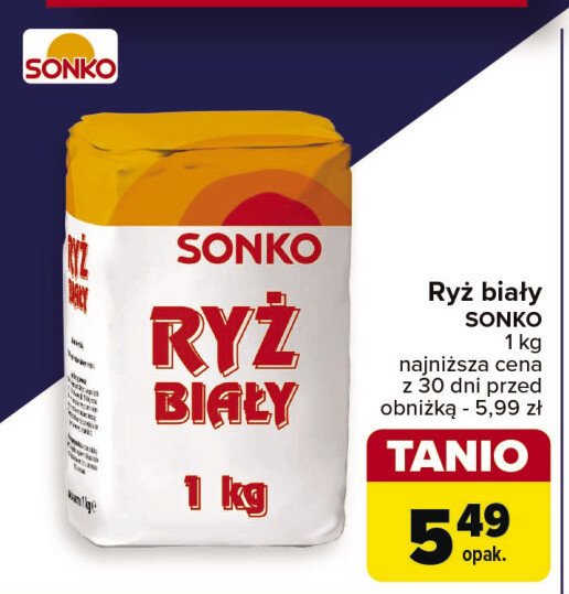 Ryż biały długi Sonko promocja