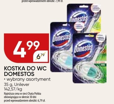 Kostka do WC Domestos wybrany asortyment promocja w Chata Polska