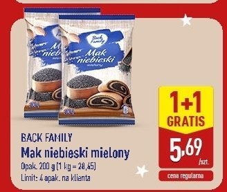 Mak niebieski mielony 1+1 GRATIS promocja w Aldi