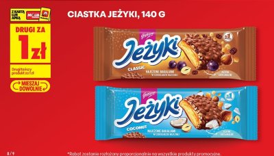 Ciastka Jeżyki Coconut promocja w Biedronka