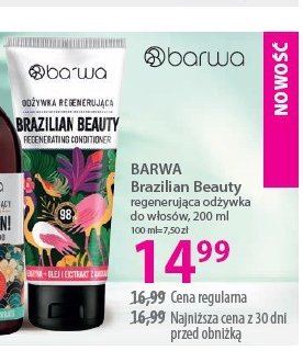 Odżywka do włosów regenerująca awokado Barwa naturalna promocja w Hebe