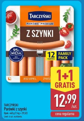 Parówki z szynki promocja w Aldi