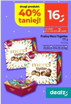 Praliny Merci Together promocja w Dealz