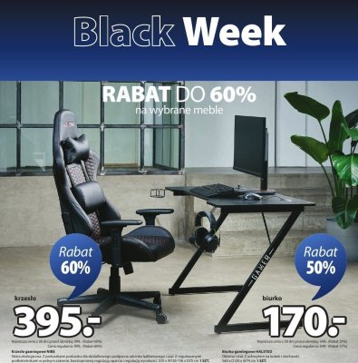 Biurko gamingowe HALSTED promocja w Jysk