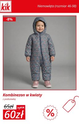 Kombinezon w kwiaty z podszewką rozmiar 46-98 promocja w KiK